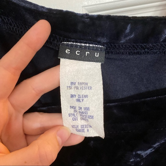 90s Vintage Square Neck Velvet Cropped Tank - Picture 3 of 4